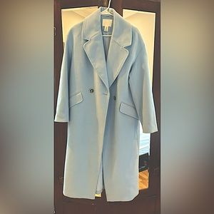 Baby Blue Oversized Coat H&M Size XS